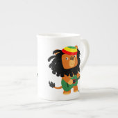 可愛い漫画ライオンのジオンボーン中国マグ ボーンチャイナマグカップ (正面右)