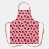 可愛い漫画ラディバグラブハートパターン エプロン (正面)