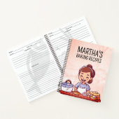 可愛い漫画漫画の水の色パーソナライズされたベーキング ノートブック (内部)