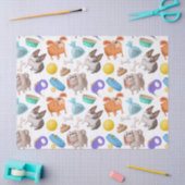 可愛い漫画犬のおわん骨切り 薄葉紙 (クラフト)