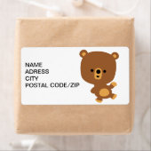 可愛い漫画'良い雰囲気'クマ出荷ラベル ラベル (インサイチュ)