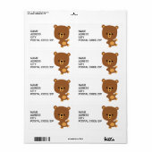 可愛い漫画'良い雰囲気'クマ出荷ラベル ラベル (フルシート)