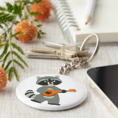 可愛い漫画遊の狸 キーホルダー (側面)