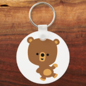 可愛い漫画「グッドヴィーブ」クマのキーチェーン キーホルダー (正面)