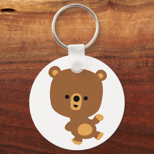 可愛い漫画「グッドヴィーブ」クマのキーチェーン キーホルダー (正面)