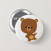 可愛い漫画「グッドヴィーブ」ベアーボタンバッジ 缶バッジ (正面&裏面)