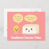 可愛い漫画 – 大豆お豆腐 ポストカード (正面/裏面)