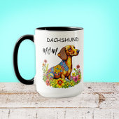 可愛い漫画AIダックスフント母 マグカップ