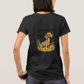 可愛い漫画AIダックスフント母 Tシャツ (裏面)
