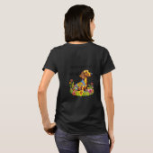 可愛い漫画AIダックスフント母 Tシャツ (裏面フル)