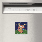 可愛い漫画Ckristmas磁石とルドルフ マグネット (インサイチュ (食洗機))