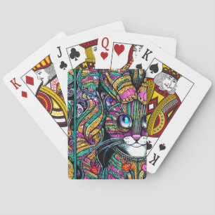 可愛い澄んフル体美猫3D トランプ