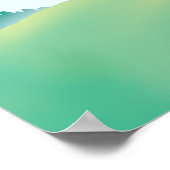 可愛い火炎の竜と城景 ポスター (角)