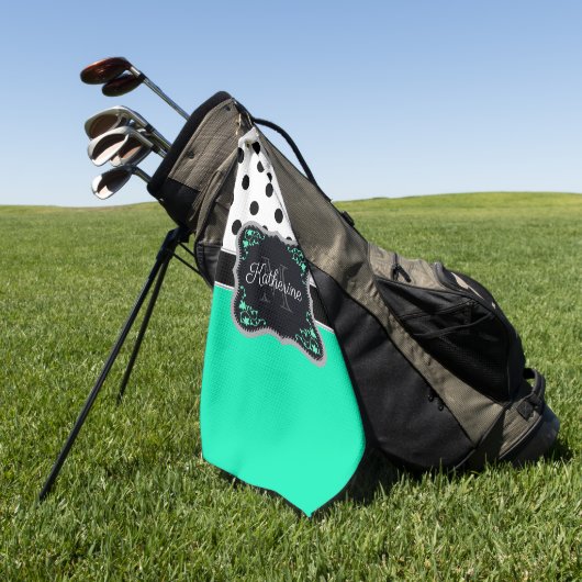 可愛い点 ゴルフタオル (グリーン)