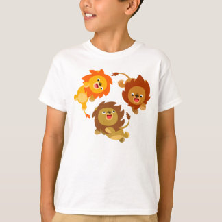 可愛い無重力漫画ライオンズチルドレンTシャツ Tシャツ