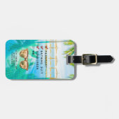 可愛い熱帯の目的地チェックリスト ラゲッジタグ (正面横)
