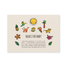 可愛い熱帯ジャングルベビーシャワーブックベビー