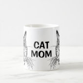 可愛い熱狂するキャットレディーキットン子猫マママギフトレディース コーヒーマグカップ (中央)