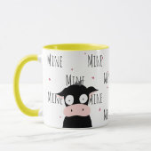 可愛い熱狂するMoooについて"私"牛の愛のパおもしろいン マグカップ (左)