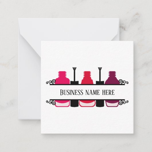 可愛い爪、 ネイルテック任意の目的ノートカード ノートカード (正面)