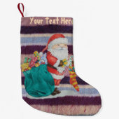 可愛い父のクリスマスのラッピングは編み物 スモールクリスマスストッキング (正面)