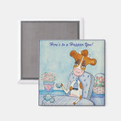 可愛い牛のラティモーー マグネット (正面/裏面)