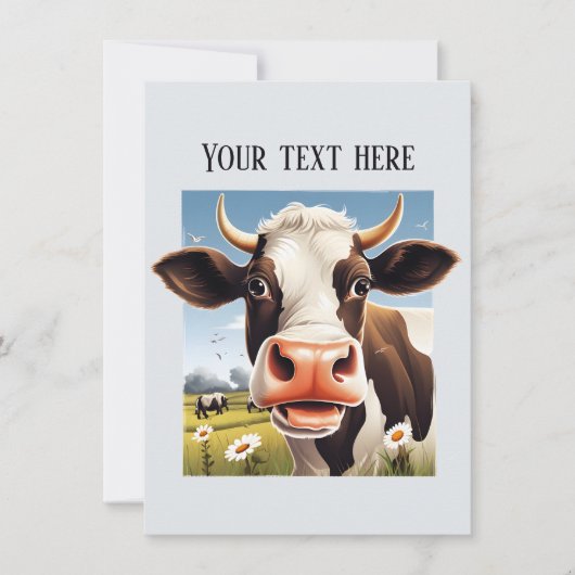 可愛い牛の恋人はメッセージを追加任意の目的ノートカード ノートカード (正面)