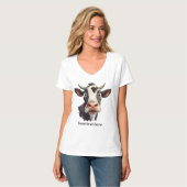 可愛い牛の愛好家のカスタマイズ Tシャツ (正面フル)