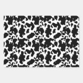 可愛い牛の斑点カントリーパターンパーティー ラッピングペーパーシート (正面2)