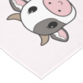 可愛い牛の柄のピンクのテーブルクロス テーブルクロス (アングル)