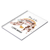 可愛い牛の贈りカスタマイズ物が大好き ノートブック (左側)