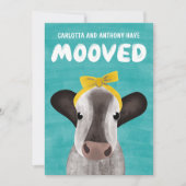 可愛い牛をテーマにした引越し住所 案内状 (正面)