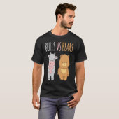 可愛い牛vsクマforex暗号在庫業者 tシャツ (正面フル)
