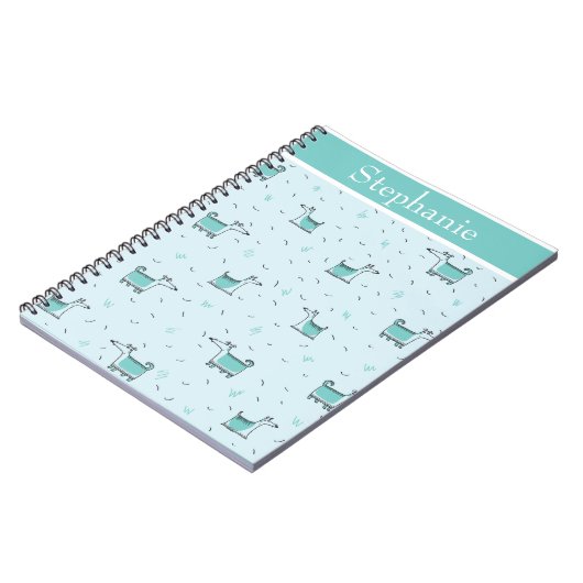 可愛い犬あなたの名前は緑スケッチ ノートブック (左側)