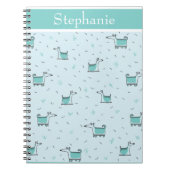 可愛い犬あなたの名前は緑スケッチ ノートブック (正面)