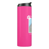 可愛い犬がピンクのワン写真バレンタインデーTherma タンブラー (回転左)