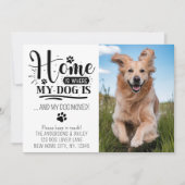 可愛い犬が動く我々は写真カスタムペット 案内状 (正面)