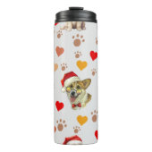 可愛い犬が手や手を作る タンブラー (正面)