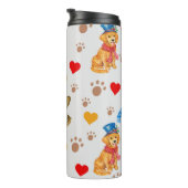 可愛い犬が手や手を作る タンブラー (回転右)