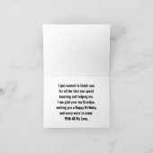 可愛い犬とアップおじいちゃん誕生日カード カード (内部)