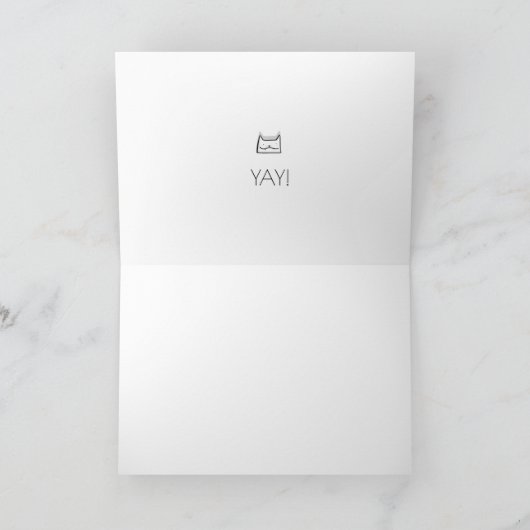 可愛い犬とハッピーバースデーカード 招待状 (内部)