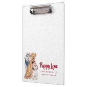 可愛い犬とバンダナ&ボウタイのクリップボード クリップボード (左)