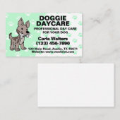 可愛い犬とボーンドギーの日気に 名刺 (正面/裏面)