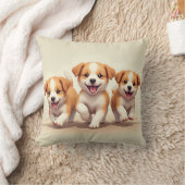 可愛い犬と一緒に頭が切れる居心地の良い休憩!! クッション (ブランケット)