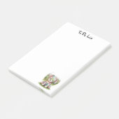 可愛い犬と名前をカスタムするシンプルパーソナライズされた ポストイット (アングル)