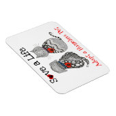 可愛い犬と猫の縁組磁石3"x4" マグネット (右側)