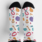 可愛い犬のおもちゃパターンパピーラバードードル ソックス (上部)