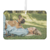 可愛い犬のオーナー パーソナライズされた カーエアーフレッシュナー (裏面)