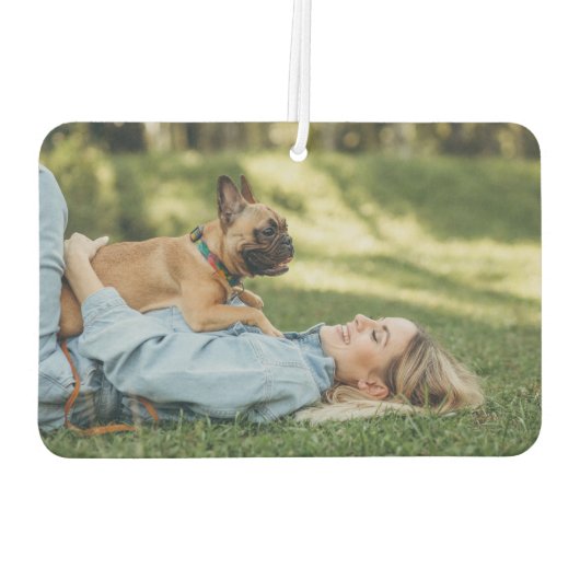 可愛い犬のオーナー パーソナライズされた カーエアーフレッシュナー (裏面)