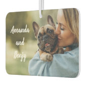 可愛い犬のオーナー パーソナライズされた カーエアーフレッシュナー (左)